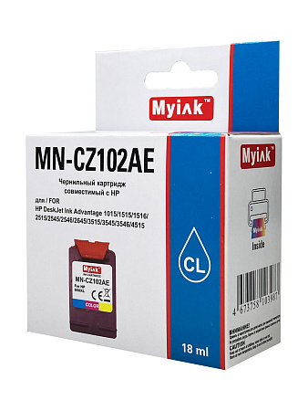 Картридж для (650XL) HP DJ Advantage 2515/3515/4515 CZ102AE (R) Color (18ml) Myink Картридж для (650XL) HP DJ Advantage 2515/3515/4515 CZ102AE (R) Color (18ml) Myink