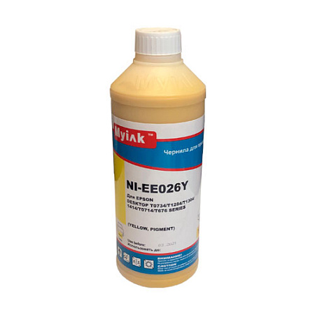 Чернила для EPSON (T0734/T0714/T0924) St C67/91/CX3700/4300/ T40/TX550/S22/SX125 (1л,yellow, Pigment) EE026Y MyInk Чернила для EPSON (T0734/T0714/T0924) St C67/91/CX3700/4300/ T40/TX550/S22/SX125 (1л,yellow, Pigment) EE026Y MyInk