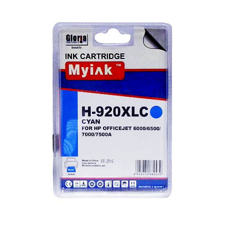 Картридж для (920XL) HP OfficeJet 6500 CD972A Cyan (14,6ml, Dye) MyInk Картридж для (920XL) HP OfficeJet 6500 CD972A Cyan (14,6ml, Dye) MyInk