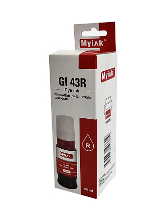 Чернила для CANON GI-43R ( 60мл, контейнер, red Dye) для PIXMA G540/G640 GI43R MyInk. Чернила для CANON GI-43R ( 60мл, контейнер, red Dye) для PIXMA G540/G640 GI43R MyInk.
