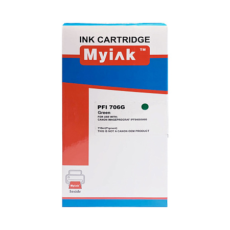 Картридж для CANON PFI-706G IPF 8400/8400S/8400SE/9400/9400S Green (710 ml) MyInk Картридж для CANON PFI-706G IPF 8400/8400S/8400SE/9400/9400S Green (710 ml) MyInk