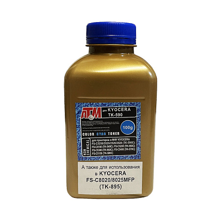 Тонер для KYOCERA FS-C2026MFP/C8020/C5150DN ( TK-590/580/895) (фл,100,синий,5К,NonChem,MITSUBISHI) Gold ATM 