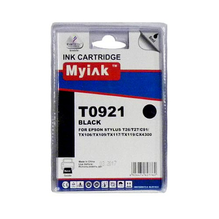 Картридж для (T0921) EPSON St C91/CX4300 Black (8ml, Pigment) MyInk SAL Картридж для (T0921) EPSON St C91/CX4300 Black (8ml, Pigment) MyInk SAL