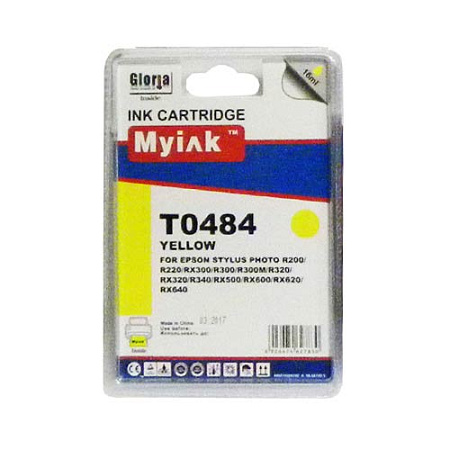 Картридж для (T0484) EPSON R200/300/RX500/600 Yellow (16ml, Dye) MyInk SAL Картридж для (T0484) EPSON R200/300/RX500/600 Yellow (16ml, Dye) MyInk SAL