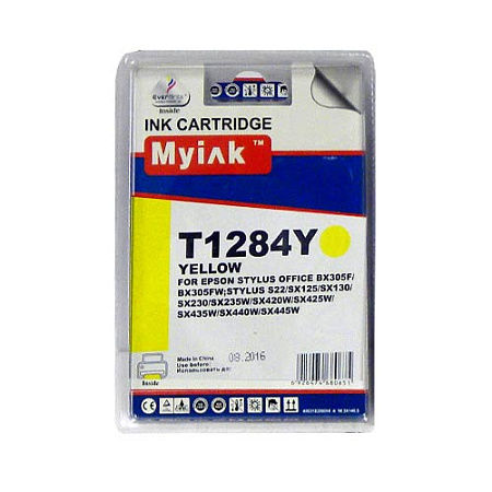 Картридж для (T1284) EPSON St S22/SX125/Office BX305 Yellow (7ml, Pigment) MyInk Картридж для (T1284) EPSON St S22/SX125/Office BX305 Yellow (7ml, Pigment) MyInk