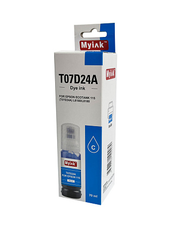 Чернила для EPSON EcoTank (115) (T07D24A) L8160 / L8180 (70мл, cyan)  MyInk 