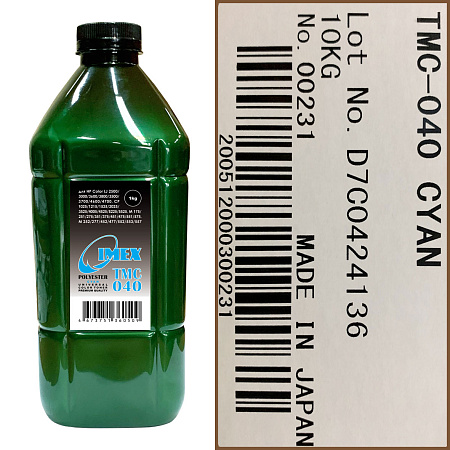 Тонер для HP Color Универсал тип TMC 040 (фл,1кг,син,Polyester,IMEX) Green Line 