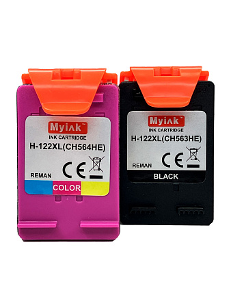 Комплект картриджей 122XL (black+color) для принтера HP DeskJet 1050/2050 CH563HE/CH564HE Myink Комплект картриджей 122XL (black+color) для принтера HP DeskJet 1050/2050 CH563HE/CH564HE Myink