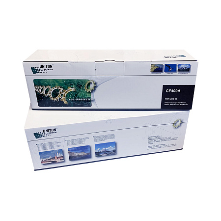 Картридж для HP Color LJ M252/ M277 CF400A (201A) черный (1,5K) UNITON Premium GREEN LINE (Eco Protected) 