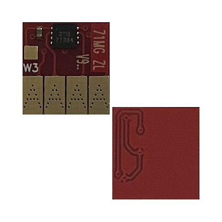 Чип для СНПЧ и ПЗК (711) HP Designjet T120/520 magenta (without ink level) UNItech(Apex) 