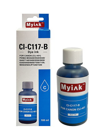 Чернила для CANON CLI-451C (100мл,cyan Dye) CI-C117-B Gloria™ MyInk 
