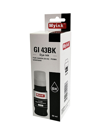 Чернила для CANON GI-43Bk ( 60мл, контейнер, black Dye) для PIXMA G540/G640 GI43BK MyInk 