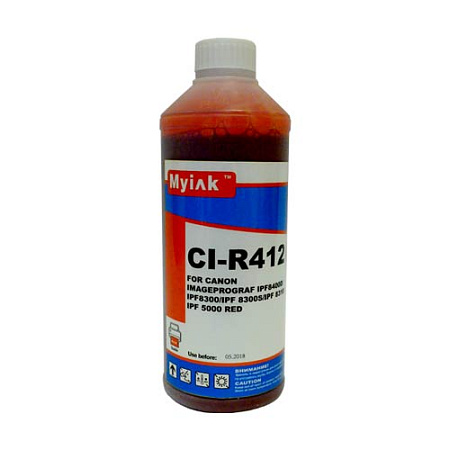 Чернила для CANON (PFI-102R/104R/303R) imagePROGRAF iPF8400D/iPF605/iPF710/iPF750/iPF760/iPF765/iPF510/iPF500 (1л,red) CI-R412 MyInk SAL 