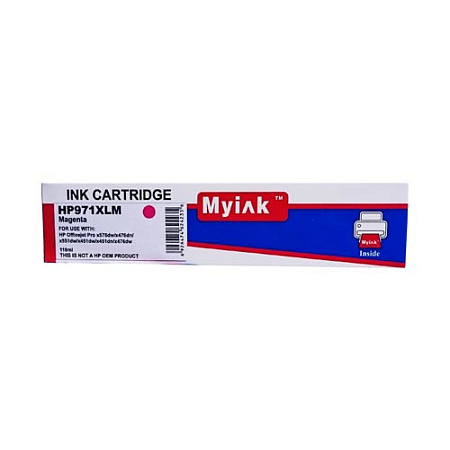 Картридж для (971XL) HP OfficeJet Pro X451/476/551/576 CN627AE Magenta (110ml, Pigment) MyInk SAL Картридж для (971XL) HP OfficeJet Pro X451/476/551/576 CN627AE Magenta (110ml, Pigment) MyInk SAL