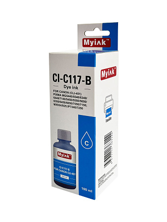 Чернила для CANON CLI-451C (100мл,cyan Dye) CI-C117-B Gloria™ MyInk 