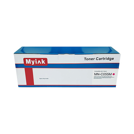 Картридж для CANON LBP-663/ 664, MF746/742/744  Cartridge 055 (R,OEM с б/у OEM чипом) красный (2,1K) MyInk 