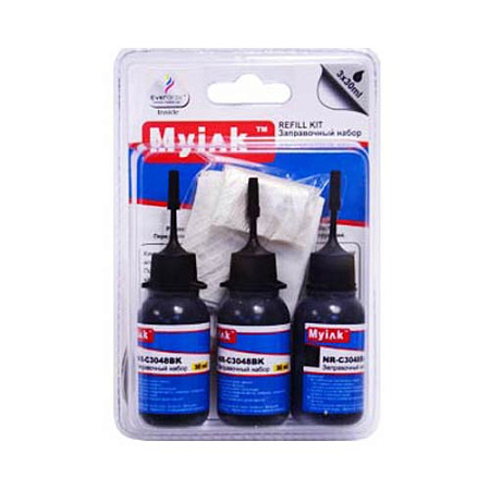 Заправочный набор CANON для картриджей c печатающей головкой (3 x 30ml,черный ,Pigment) NR-C3048BK MyInk SAL Заправочный набор CANON для картриджей c печатающей головкой (3 x 30ml,черный ,Pigment) NR-C3048BK MyInk SAL