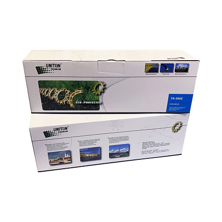 Тонер-картридж для (TK- 590C) KYOCERA FS-C5250/2026/2526/2626 (5K, SAKATA) синий UNITON Premium GREEN LINE (Eco Protected) 