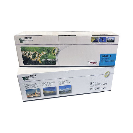 Картридж для HP Color LJ M155/ MFP M182/M183 W2411A (216A) синий (0,85К) UNITON Premium GREEN LINE (Eco Protected) Картридж для HP Color LJ M155/ MFP M182/M183 W2411A (216A) синий (0,85К) UNITON Premium GREEN LINE (Eco Protected)