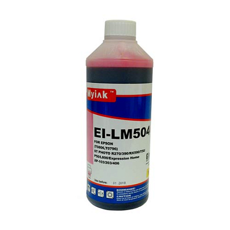 Чернила для EPSON (T0816/T0826/T0806) St Photo T10/T50/P50/R200/R270/RX590 (1л,light magenta Dye) EI-LM504 Gloria™ MyInk Чернила для EPSON (T0816/T0826/T0806) St Photo T10/T50/P50/R200/R270/RX590 (1л,light magenta Dye) EI-LM504 Gloria™ MyInk