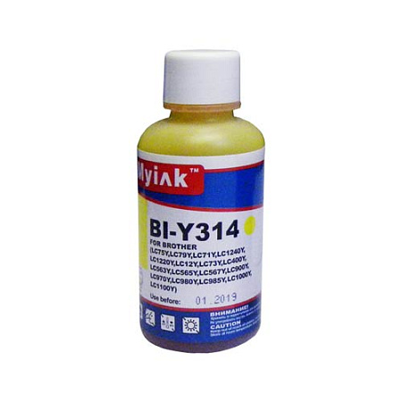 Чернила для Brother LC1240Y (100мл,yellow, Dye) BI-Y314 Gloria™ MyInk 