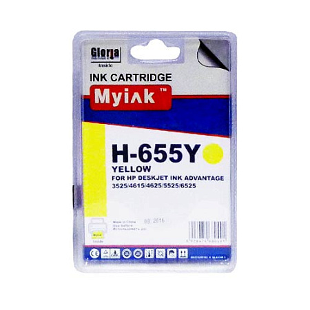Картридж для (655) HP DJ Advantage 3525/4615/5525/6525 CZ112AE  Yellow  (14,6ml, Dye) MyInk SAL 