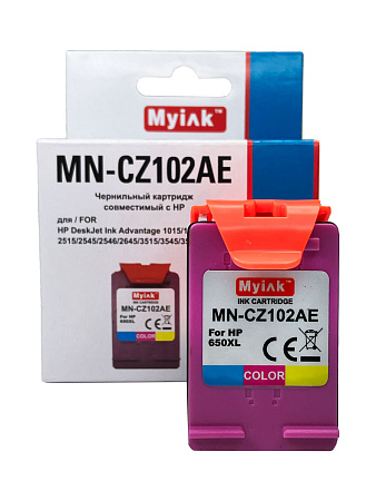 Картридж для (650XL) HP DJ Advantage 2515/3515/4515 CZ102AE (R) Color (18ml) Myink 
