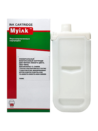 Перезаправляемый картридж ПЗК PFI-710 для CANON imageProGRAF PFI-710/1700/ IPFTX-2100/TX-3100/TX-2000/TX-3000/TX-4000, без чипа, 700мл, цвет универсальный MyInk 