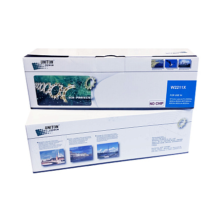 Картридж для HP Color LJ M255/MFP M282/M283 W2211X (207X) синий (2,45K) БЕЗ ЧИПА!!! UNITON Premium GREEN LINE (Eco Protected) 