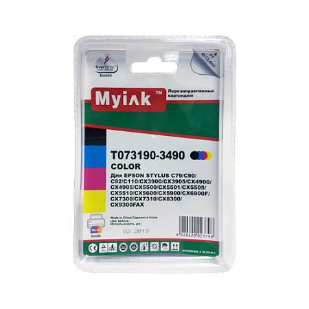 Картриджи заправленные ПЗК (T0731-0734) для Epson St C79/CX3900/4900/5900, автосброс, 4шт MyInk SAL 