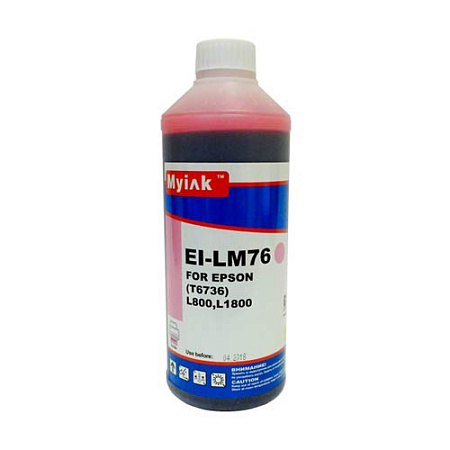 Чернила для EPSON (T6736) L800/ L805/  L1800 (1л, light magenta Dye) EI-LM76 Gloria™ MyInk 