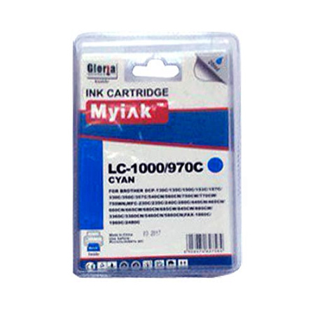 Картридж для Brother DCP-130C/MFC-240C/5460CN/885CW (LC1000C/LC970C) Cyan MyInk SAL Картридж для Brother DCP-130C/MFC-240C/5460CN/885CW (LC1000C/LC970C) Cyan MyInk SAL