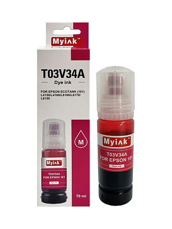 Чернила для EPSON EcoTank (101) L4150/L4160/L6160/L6170/L6190 (70мл,magenta, Dye) T03V34A  MyInk 