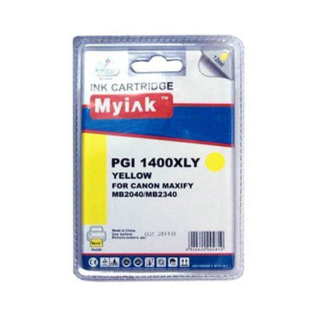 Картридж для CANON PGI-1400XLY MAXIFY МВ2040/МВ2340 Yellow (12ml, Pigment) MyInk SAL Картридж для CANON PGI-1400XLY MAXIFY МВ2040/МВ2340 Yellow (12ml, Pigment) MyInk SAL