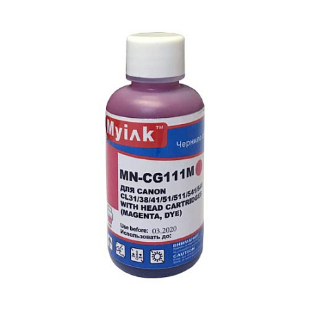 Чернила для CANON CL-41/51 (100мл,magenta Dye) NI-CG111M Gloria™ MyInk Чернила для CANON CL-41/51 (100мл,magenta Dye) NI-CG111M Gloria™ MyInk