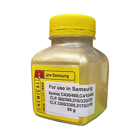 Тонер для SAMSUNG C430/480,CLP360/325 (фл,55,желтый,Chemical) Silver ATM Тонер для SAMSUNG C430/480,CLP360/325 (фл,55,желтый,Chemical) Silver ATM