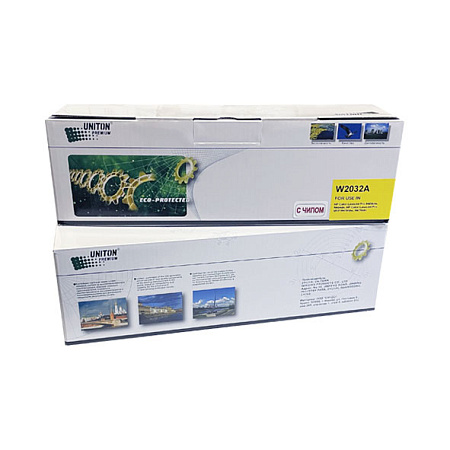 Картридж для HP Color LJ M454,M455, MFP M479 W2032A (415A) желт (2,1K) UNITON Premium GREEN LINE (Eco Protected) 