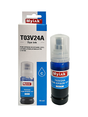 Чернила для EPSON EcoTank (101) L4150/L4160/L6160/L6170/L6190 (70мл, cyan, Dye) T03V24A MyInk 
