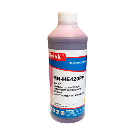 Чернила для HP ( 70) C9455A Z2100, Z3100, Z3100PS, Z3200, Z3200PS, Z5200ps (1л, light magenta, Pigment) HE420PM MyInk Чернила для HP ( 70) C9455A Z2100, Z3100, Z3100PS, Z3200, Z3200PS, Z5200ps (1л, light magenta, Pigment) HE420PM MyInk