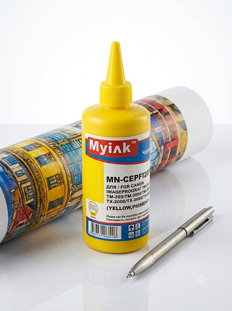 Чернила для CANON (PFI-120 Y) TM-200, TM-205, TM-300, TM-305, TM-250, TM-255, TM-350, TM-355 (250мл, yellow, Pigment) CEPFI20Y MyInk Чернила для CANON (PFI-120 Y) TM-200, TM-205, TM-300, TM-305, TM-250, TM-255, TM-350, TM-355 (250мл, yellow, Pigment) CEPFI20Y MyInk