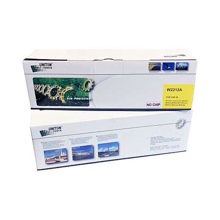 Картридж для HP Color LJ M255/MFP M282/M283   W2212A (207A) желтый (1,25K) БЕЗ ЧИПА!!! UNITON Premium GREEN LINE (Eco Protected) 