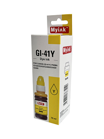 Чернила EcoTank GI-41Y для Canon PIXMA G1420/G2420/G2460/G3420/G3460 (70мл,yellow) MyInk Чернила EcoTank GI-41Y для Canon PIXMA G1420/G2420/G2460/G3420/G3460 (70мл,yellow) MyInk