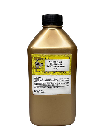Тонер для OKI C5650/9650 Универсал (фл,900,желтый,GLOSSY) Gold ATM 