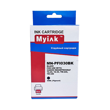 Картридж для CANON PFI-030BK IPF TA-20/TA-30/ TM-240/TM-340 Black (55ml, Pigment) MyInk Картридж для CANON PFI-030BK IPF TA-20/TA-30/ TM-240/TM-340 Black (55ml, Pigment) MyInk
