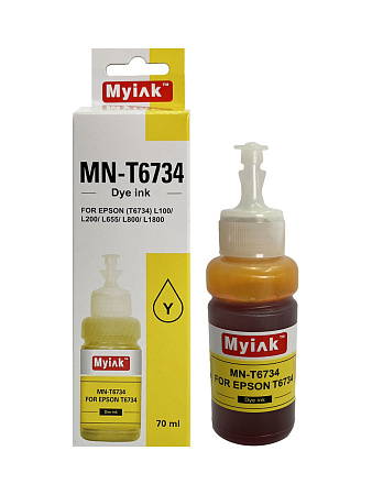 Чернила для EPSON (T6734) L100/L200/ L655/ L800/ L1800 (70мл, yellow Dye) EI-Y87-B Gloria™  MyInk 