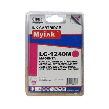 Картридж для Brother MFC-J6510/6710/6910 (LC1240M) Magenta (9,6ml, Dye) MyInk Картридж для Brother MFC-J6510/6710/6910 (LC1240M) Magenta (9,6ml, Dye) MyInk