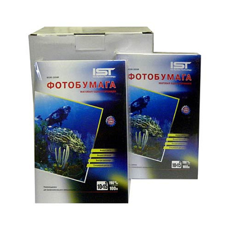 Фотобумага матовая 4R(10x15), 190 г/м2 (M190-6004R) ,600л (6уп х100л), односторонняя, картон IST Фотобумага матовая 4R(10x15), 190 г/м2 (M190-6004R) ,600л (6уп х100л), односторонняя, картон IST