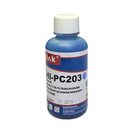 Чернила для HP ( 85) HP Designjet30/30n/90/90r/90gp/130 C9428A (100мл,light cyan) HI-PC203 MyInk SAL Чернила для HP ( 85) HP Designjet30/30n/90/90r/90gp/130 C9428A (100мл,light cyan) HI-PC203 MyInk SAL