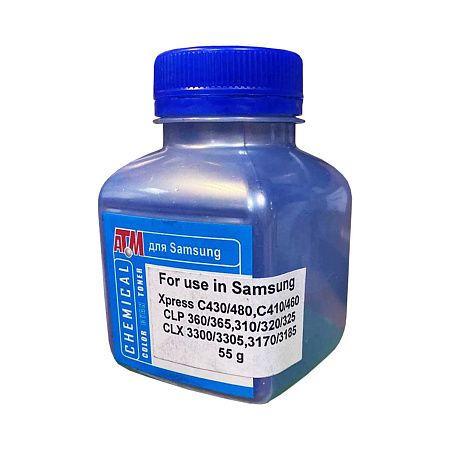 Тонер для SAMSUNG C430/480,CLP360/325 (фл,55,синий,Chemical) Silver ATM 
