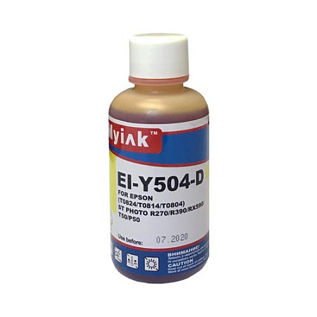 Чернила для EPSON (T0824/T0814/T0804) St Photo T10/T50/P50/R200/R270/RX590 (100мл,yellow Dye) EI-Y504-D Gloria™ MyInk 